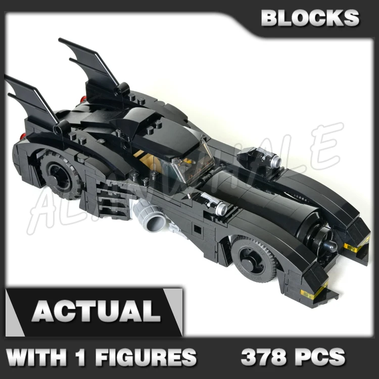 

378pcs Super Fighter 1989 Batmobile Car 2019 Limited Edition Flame Exhaust 7147 Building Blocks Toy Compatible With Model