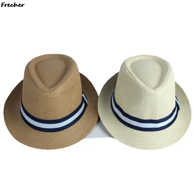 England Retro Fedoras Gentleman Sun Hat Men Beach Jazz Caps Summer Classic Chapeau Party Wedding Sun Hats Performance Panama