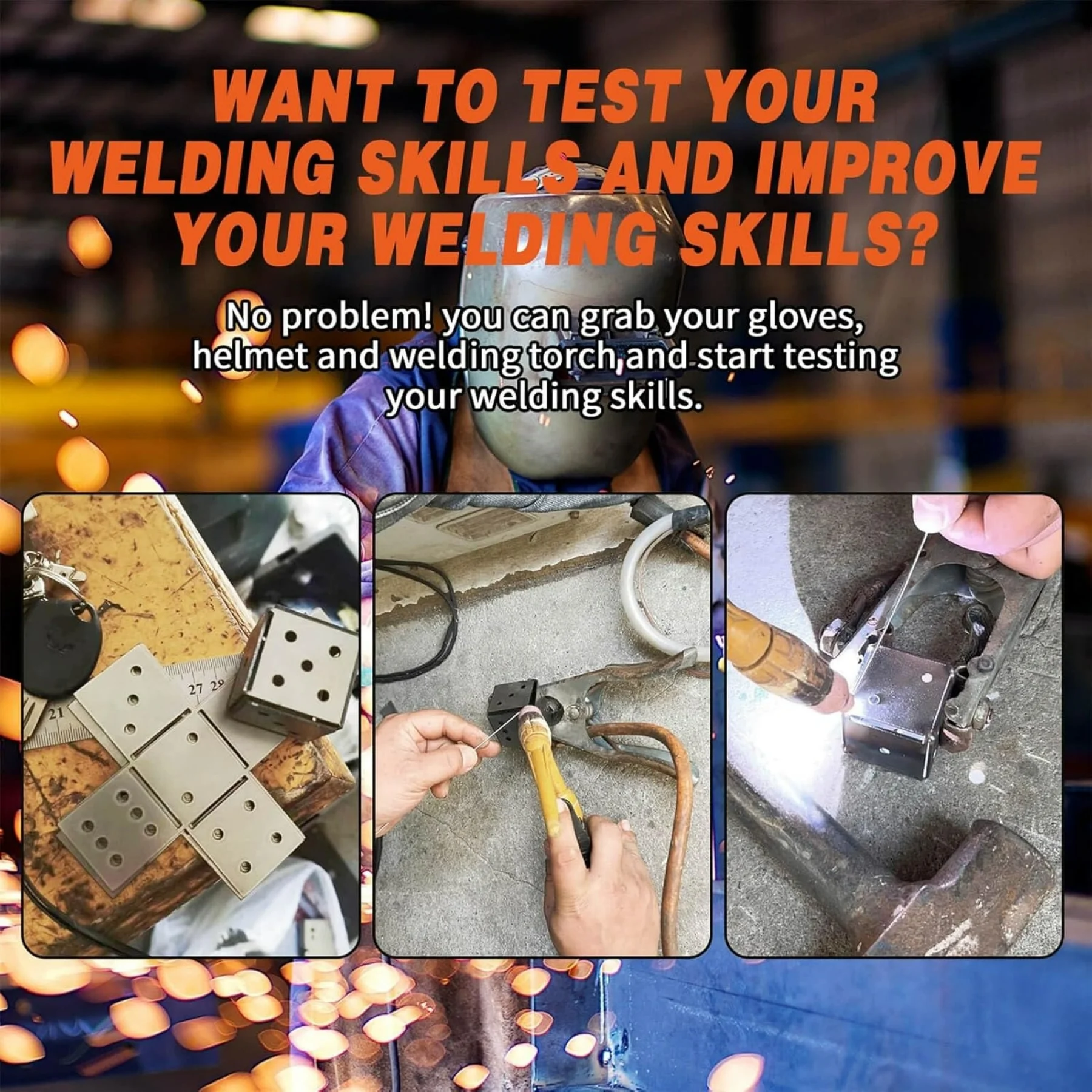 1pc Welding Tool Kit Dice Welding Sample Stainless Steel Welding Board DIY Cube TIG MIG Gas Arc Welding Practice Supplies