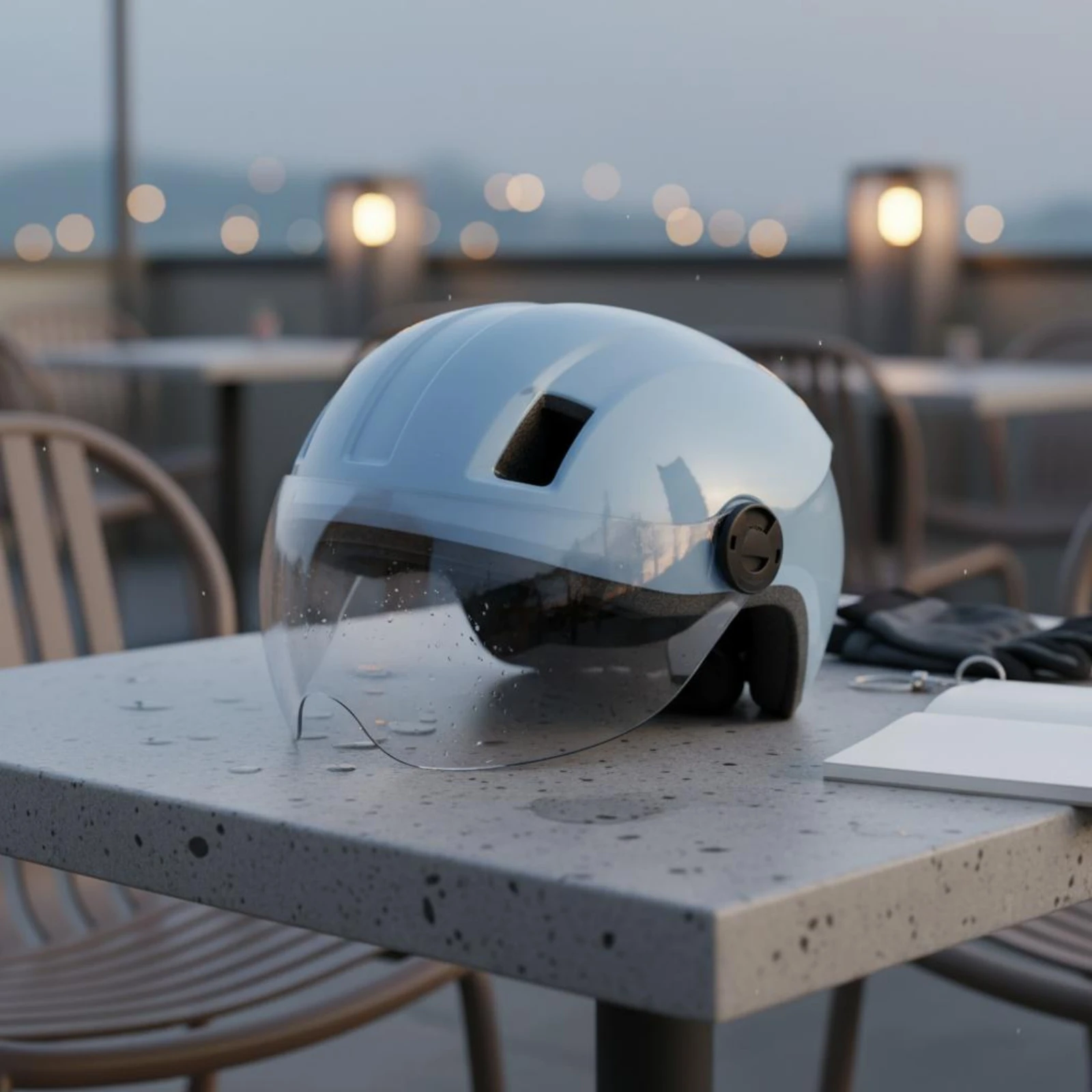 Helmet with Face Visor Molded Shell Cycle Helmet Sports Safety Gear Lightweight Adjustable Adjuster Fit