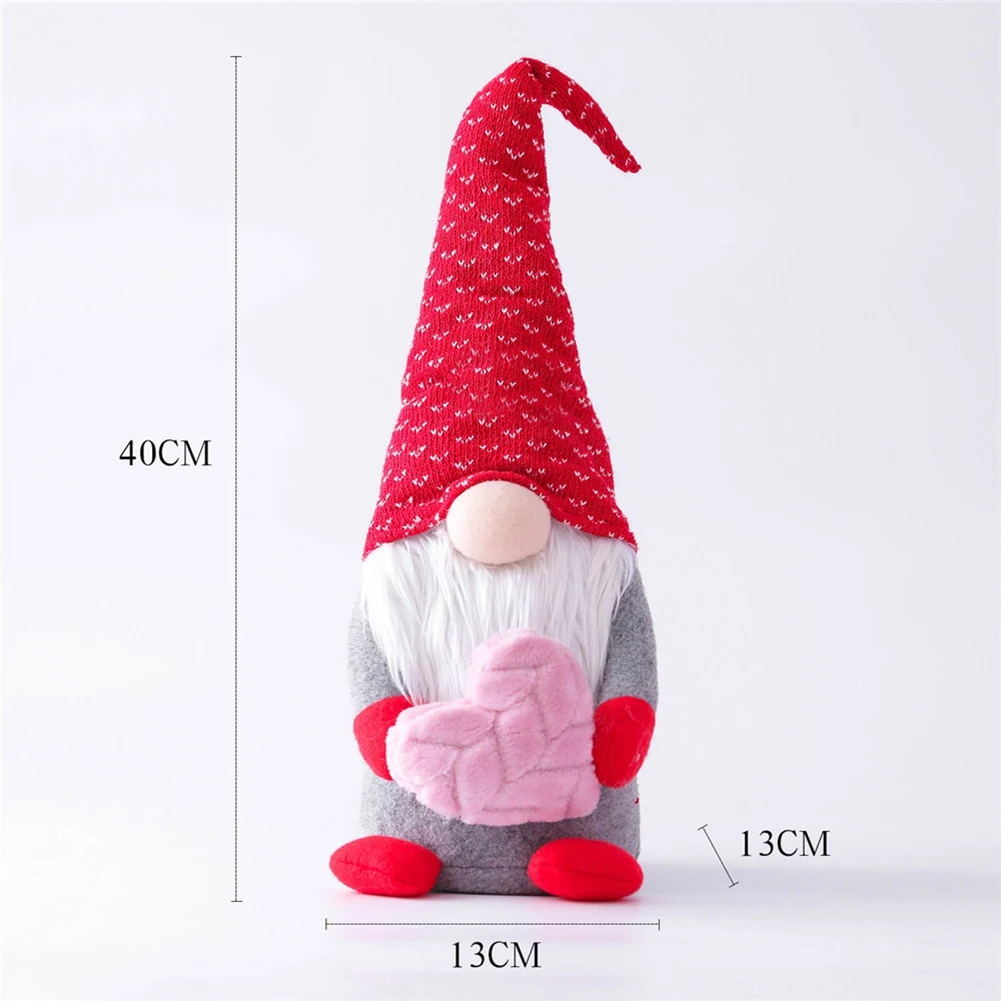 ABHU Swedish Tomte Valentines Day Decorations Scandinavian Gnome Tomte Nisse Plush Handmade Envelope Love Holiday Supplies