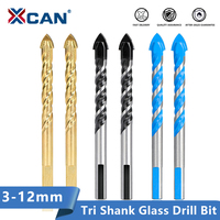 XCAN Drill Bit Glass Drill Bits for Tile Ceramic Concrete Hole Opener Triangle Bit Drilling Tool 3mm 4mm 5mm 6mm 8mm 10mm 12mm
