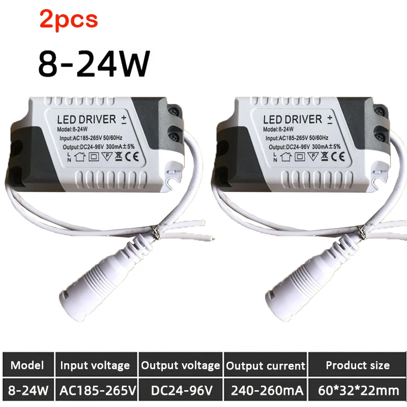 

LED Driver AC 110V 220V to DC 12V DC 24V 8-18W 8-24W Lighting Transformer Ceilling Lamp LED Strip Power Supply Adapter 280mA