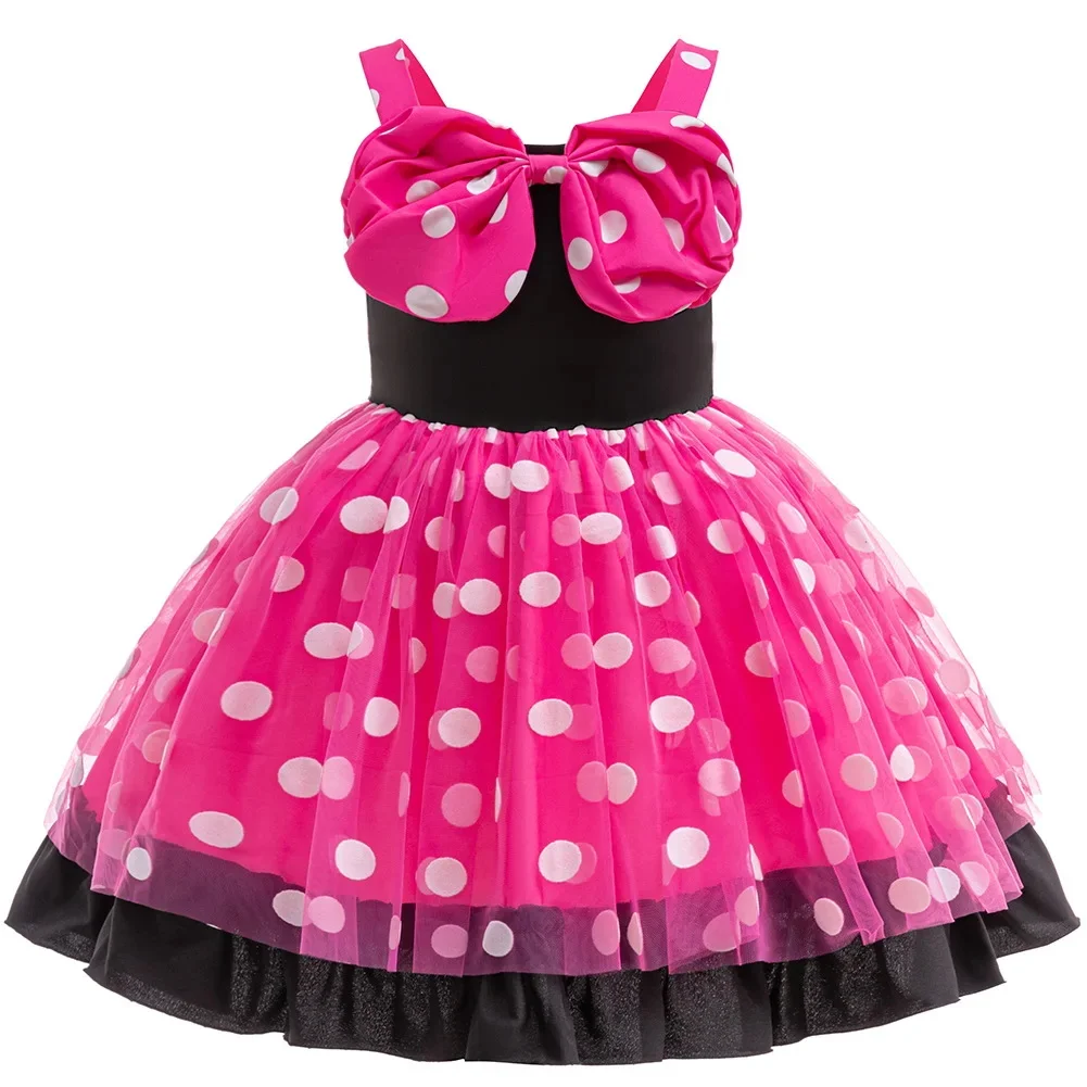 Vestido de Verano para Niña Pequeña, Disfraz de Ratón de Dibujos Animados para Niños, Traje de Halloween sin Mangas con Puntos, Ropa de Princesa para Bebé