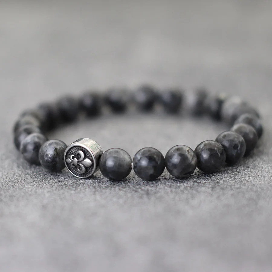 Simple Style Natural Stone Bracelet For Men Stainless Steel Metal Volcanic Rock Tiger Eyes Strand Braclet Perfect Gift Boyfriend