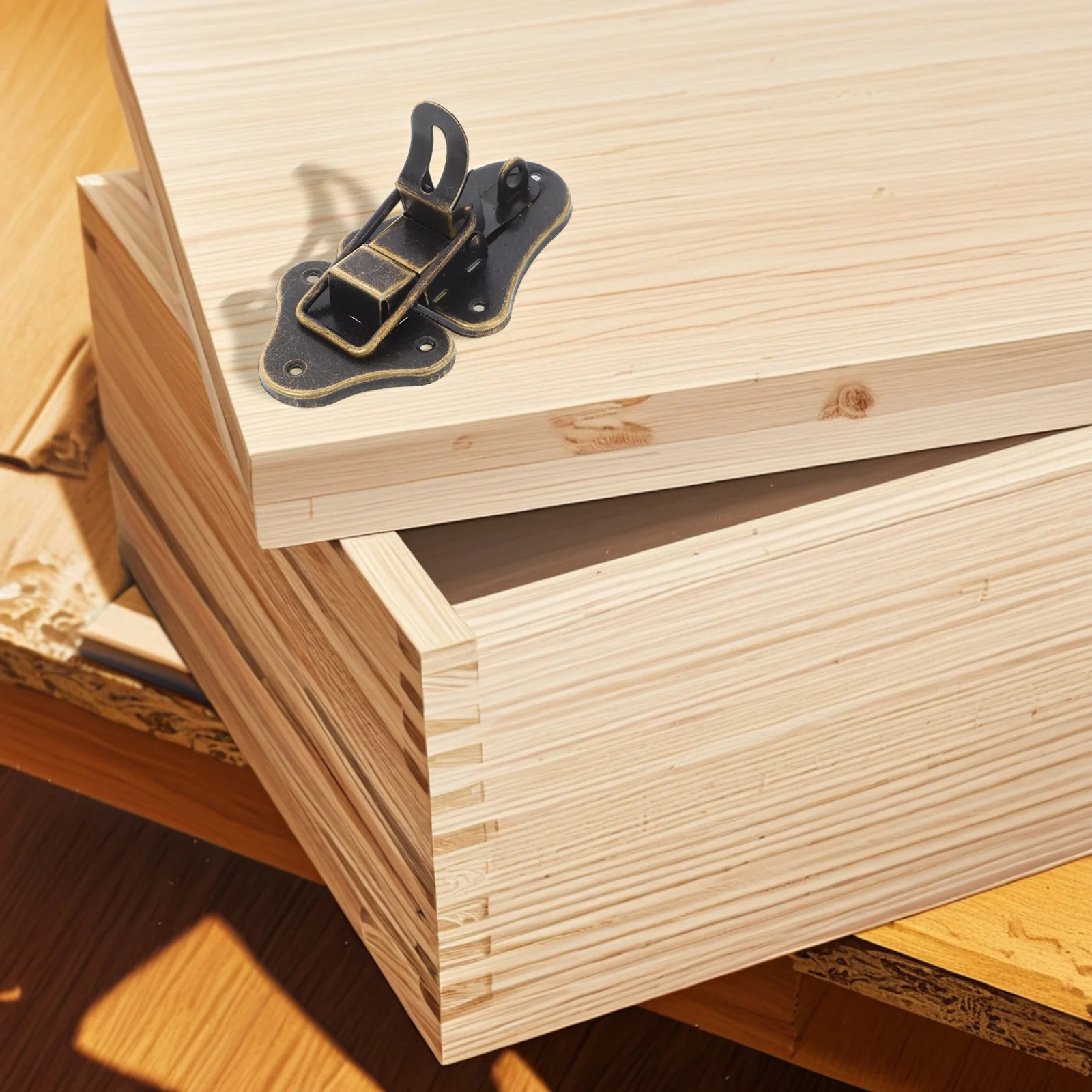 

1 Set Of Small Toggle Latch For Jewelry Box Chest Retro Duckbilled Hasp Clasp Metal Hardware Replacement Lock Catch Suitable