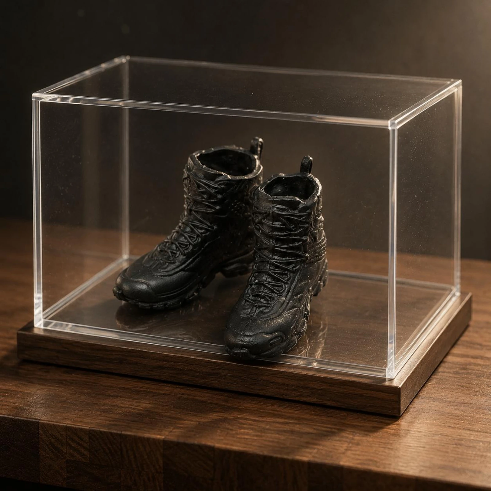 Mini Combat Boots Miniature Lace-up Combat Boots Figure Shoes Treaded Footwear Molded - view 2