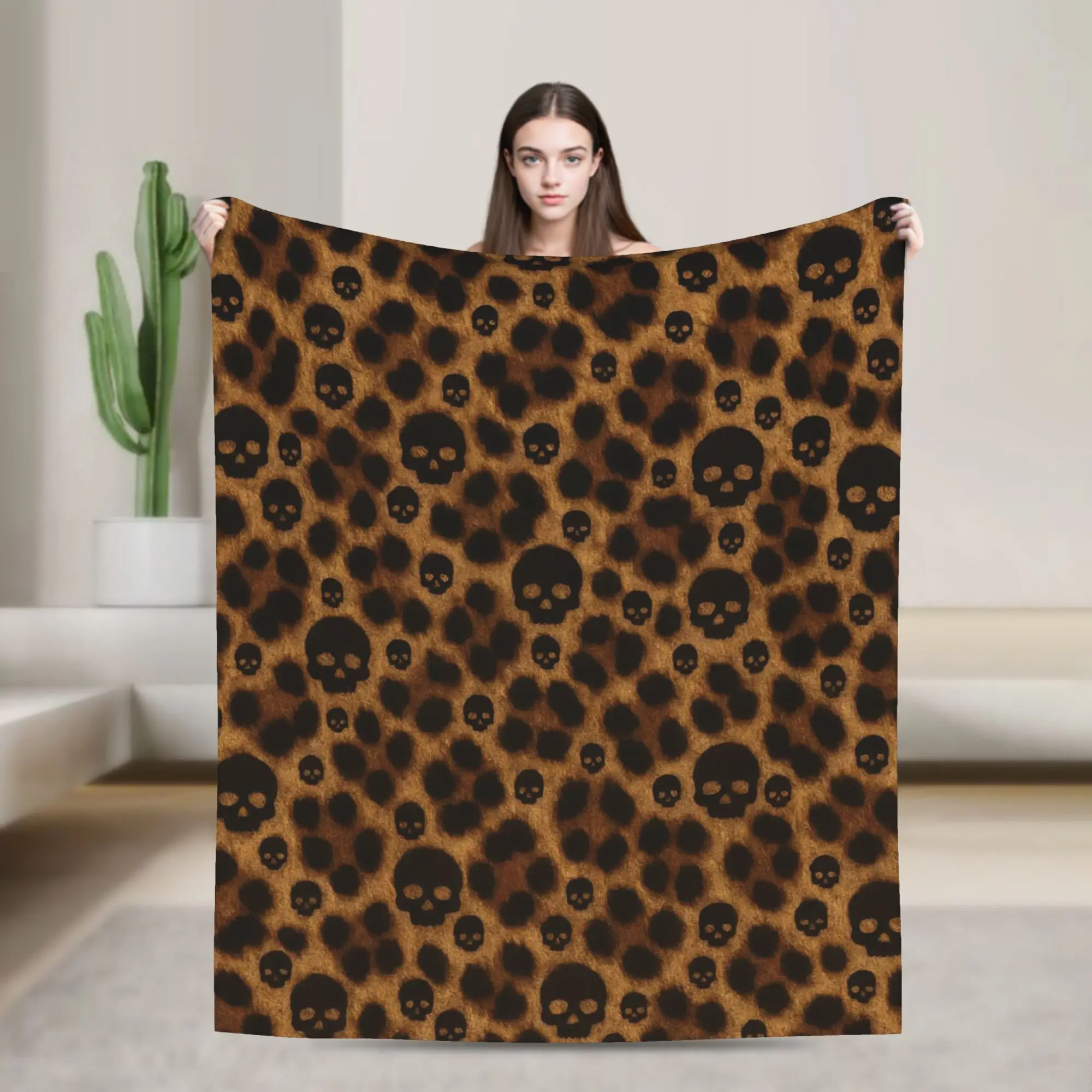 Leopard Blankets Simulated Print Flannel Throw Blankets Summer Air Conditioning Decoration Lightweight Bedspread