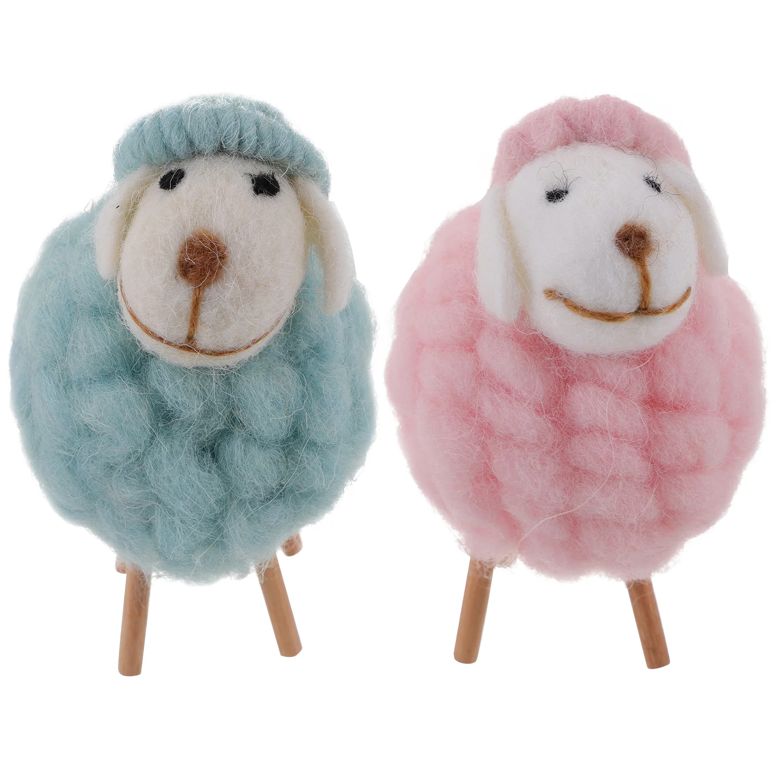 

2 Pcs Ornament Woolfeltsheep Small Gifts Felted Photo Props Crafts Christmas Decorations 105X8X55CM Adorable Decors