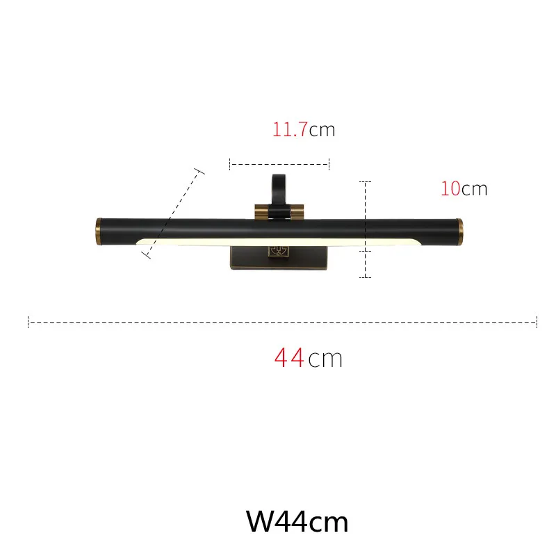 Lampada da bagno moderna a LED 8W / 11W / 15W Lampada da bagno per specchio da bagno nordica nera Lampada da tavolo Lampada da parete AC85-265V