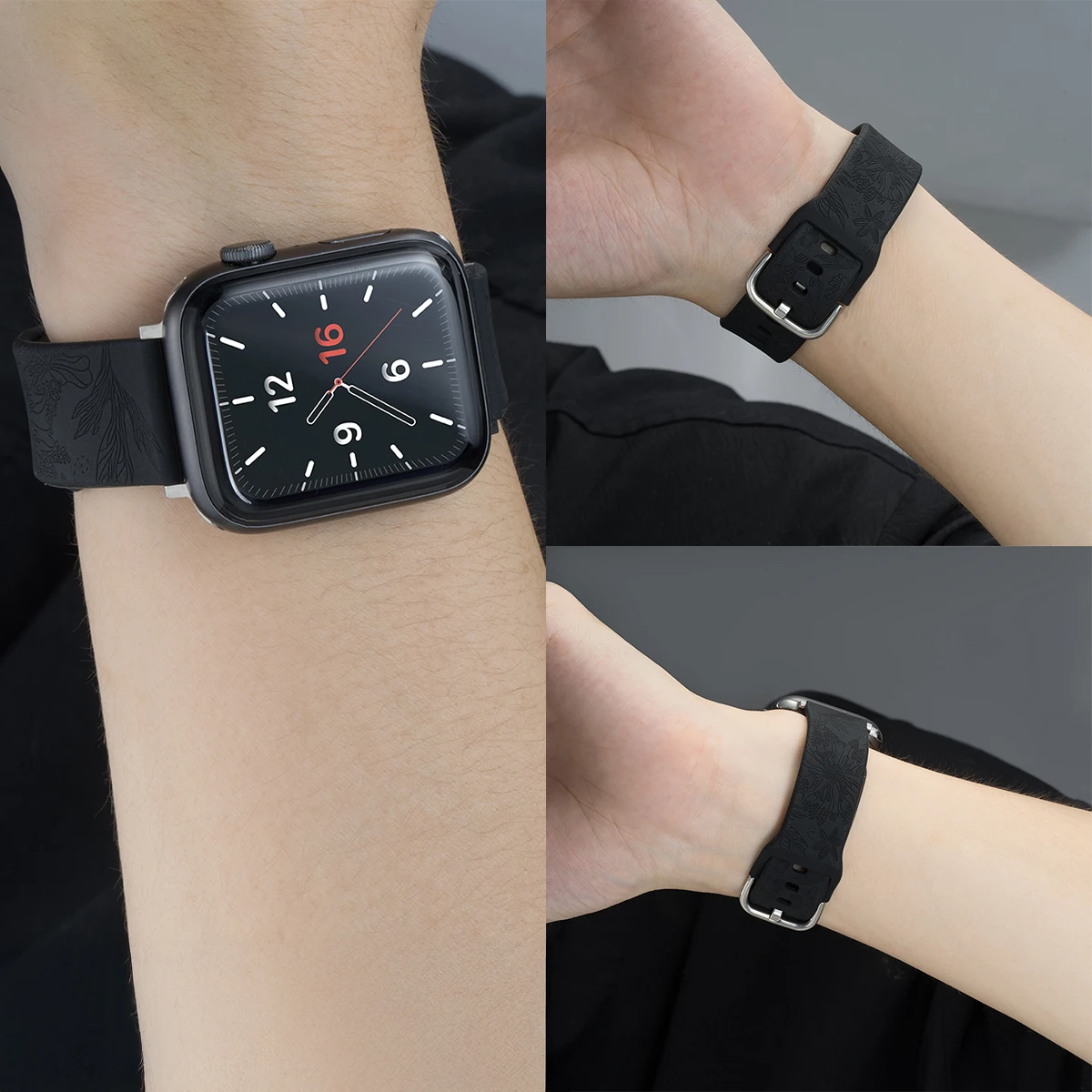 Sport Band for Apple Watch Strap 49mm 46mm 42mm 40mm 44mm 45mm 41 Silicone Bracelet iWatch serie 11 10 9 8 Ultra3 6 SE 5 7 band
