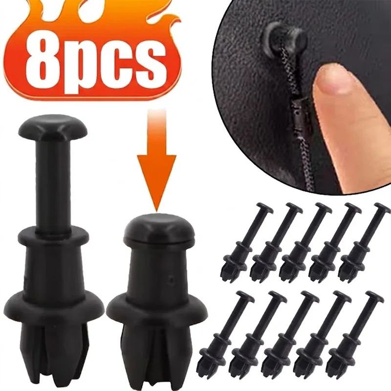 1-8PCS Car Trunk Lanyard Fixing Clip String Clips String Hanger Hook Car Interior Rear Trunk Organizers Hanging Hook Accessories