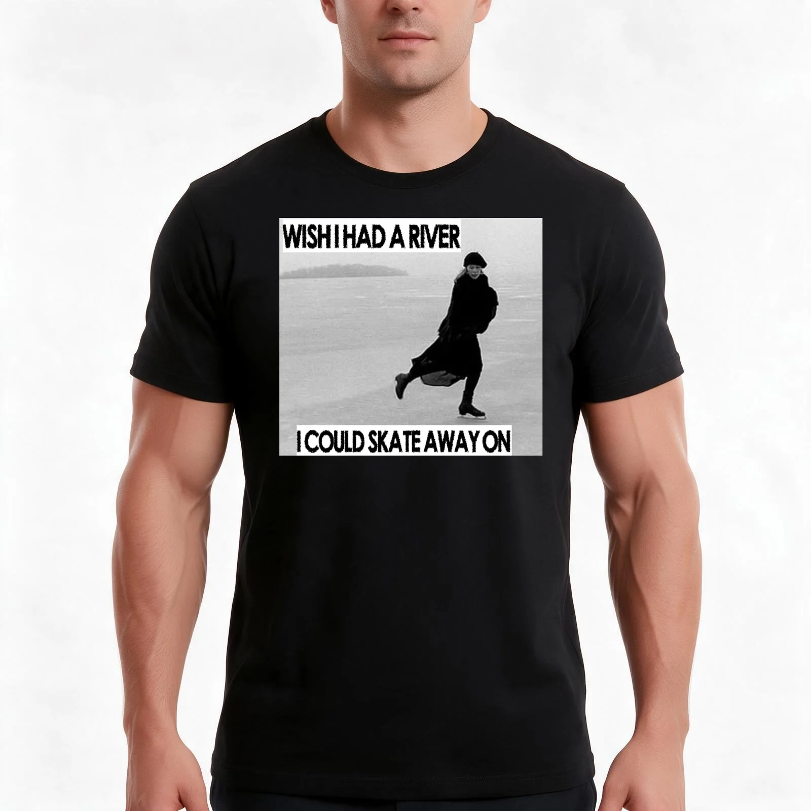 Joni Mitchell - River T-Shirt, Summer Casual Cotton Tee, Oversized Streetwear Tops, Vintage Graphic Print, Unisex Men Women
