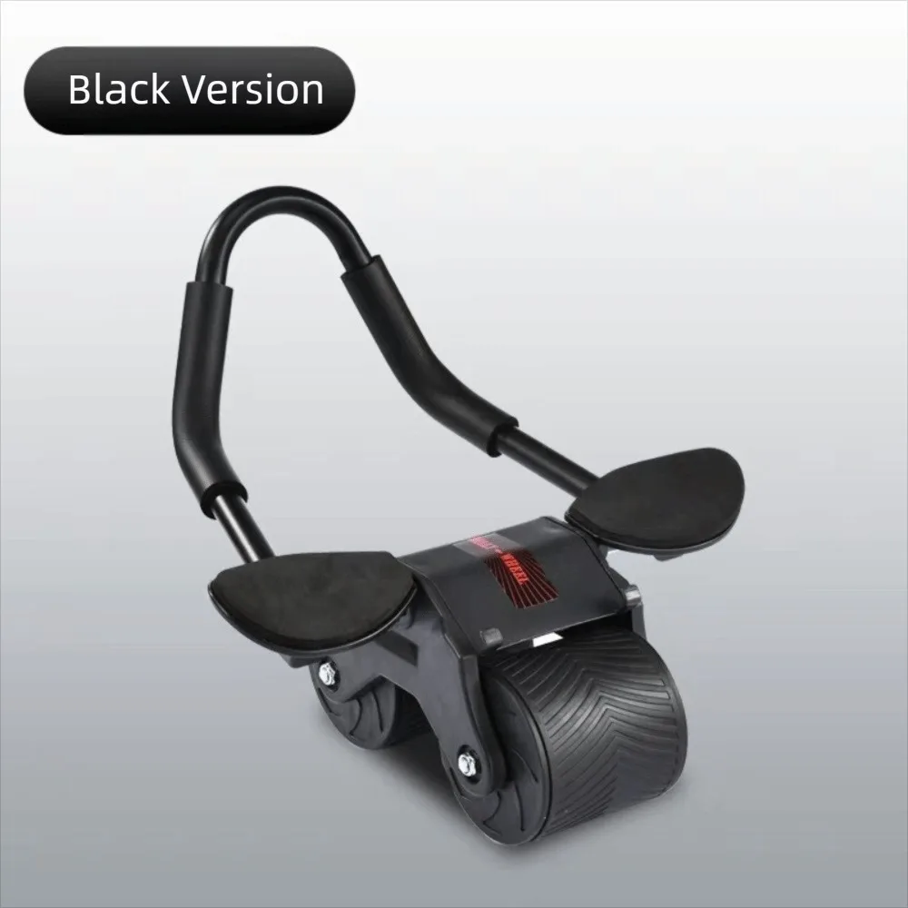 Steel ABS Automatic Rebound Ab Roller Wheel Knee Mat Silent Abdominal Wheel Elbow Support Portable Core Trainer Fat Burning