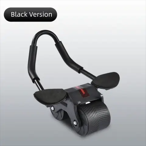 Steel ABS Automatic Rebound Ab Roller Wheel Knee Mat Silent Abdominal Wheel Elbow Support Portable Core Trainer Fat Burning