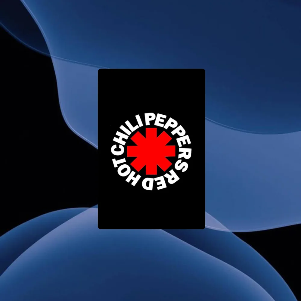 R-Red Hot Chili P-PeppersS RHCP Cartoon Credit Card Visa Debit Bank Charge Card Bus Metro Waterproof Sticker Decal Decoration