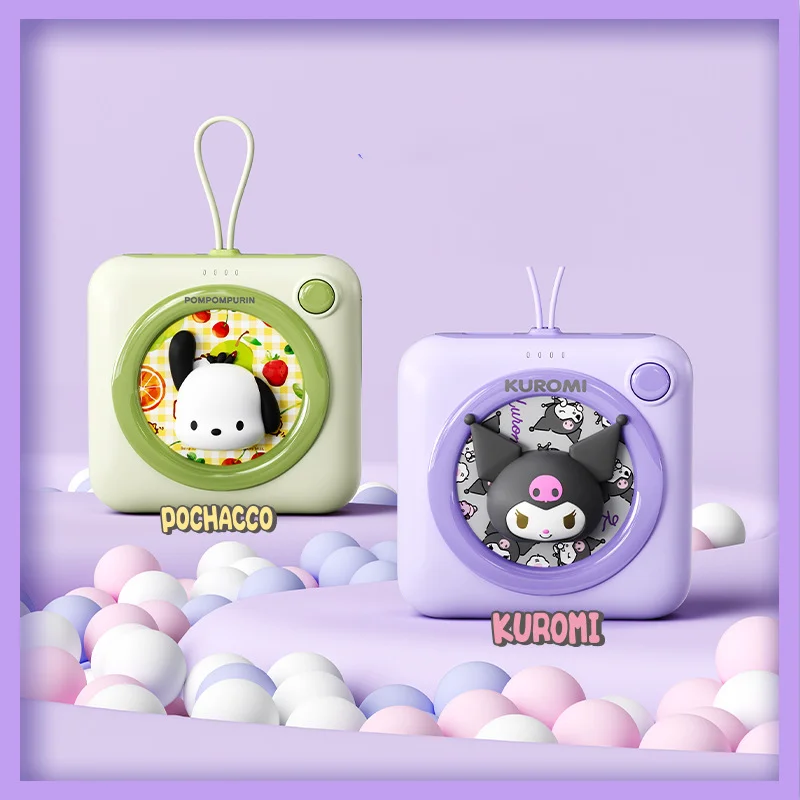 

Новый теплый сокровище для рук Sanrio и Power Bank 2-в-1 Hellokitty Kawaii со встроенным кабелем, портативная портативная грелка для рук