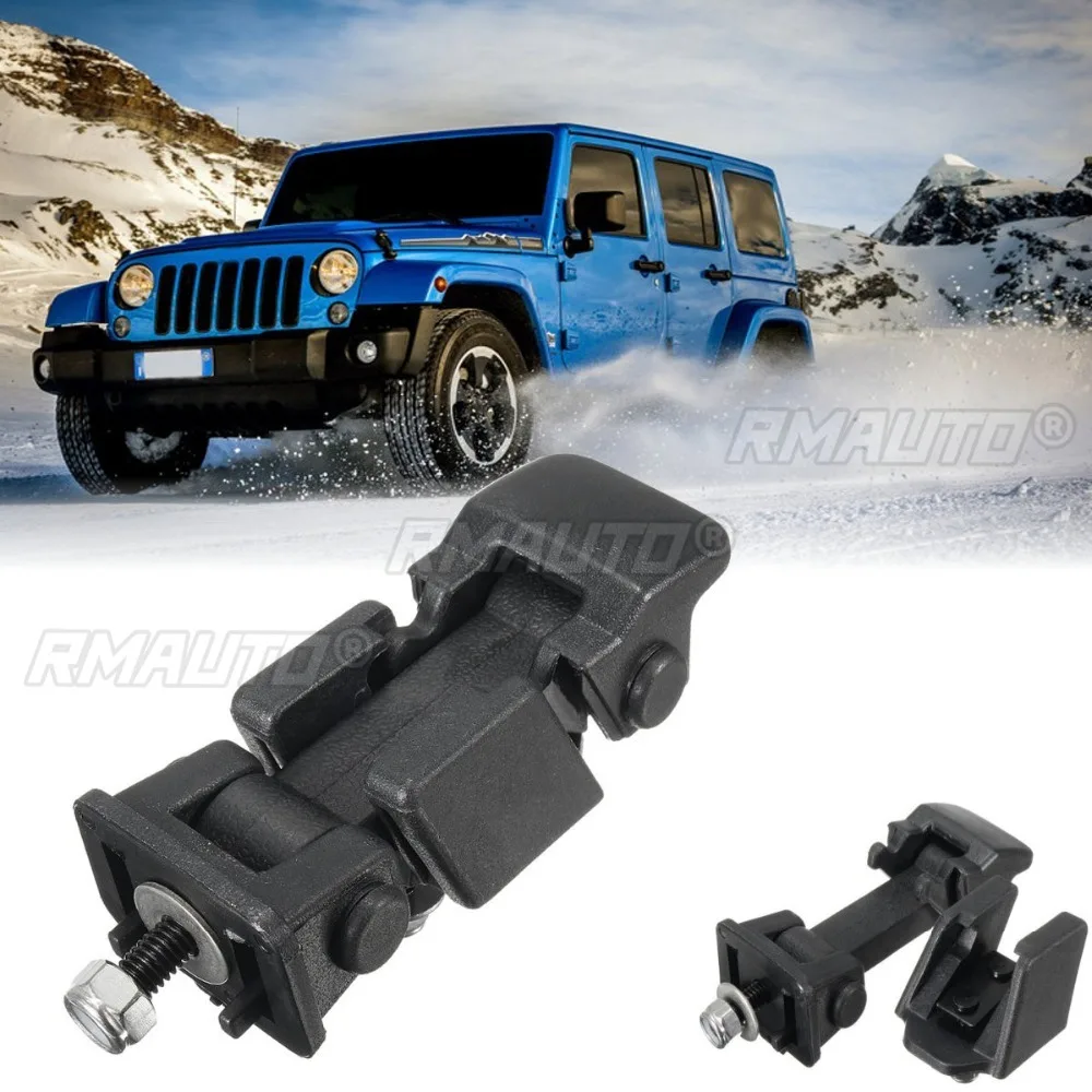 

1 Set Black Hood Lock Bracket Latches Buckle Holder For Jeep/Wrangler 2007-2016