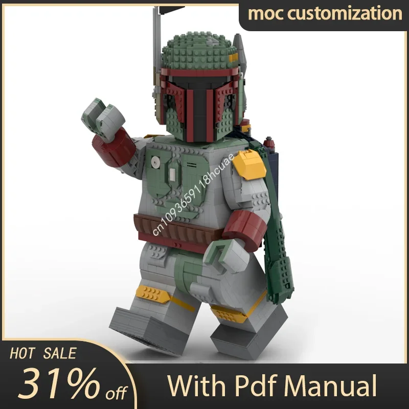 

Moc-75277-1 Star Battle Boba Fett Mega Figure Helmets Model Building Blocks Bricks Diy Creative Assembly Educational Present