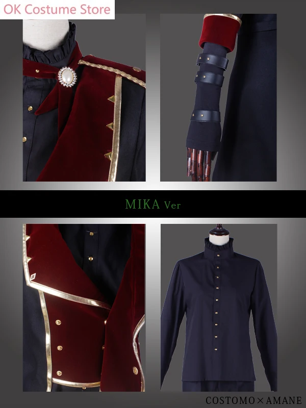 Ensemble Stars Valkyrie MIKA Cosplay Costume, Anime, OwFashion, Bel Uniforme, ixd'Halloween, Tenue de Jeu en plis, Sur Mesure