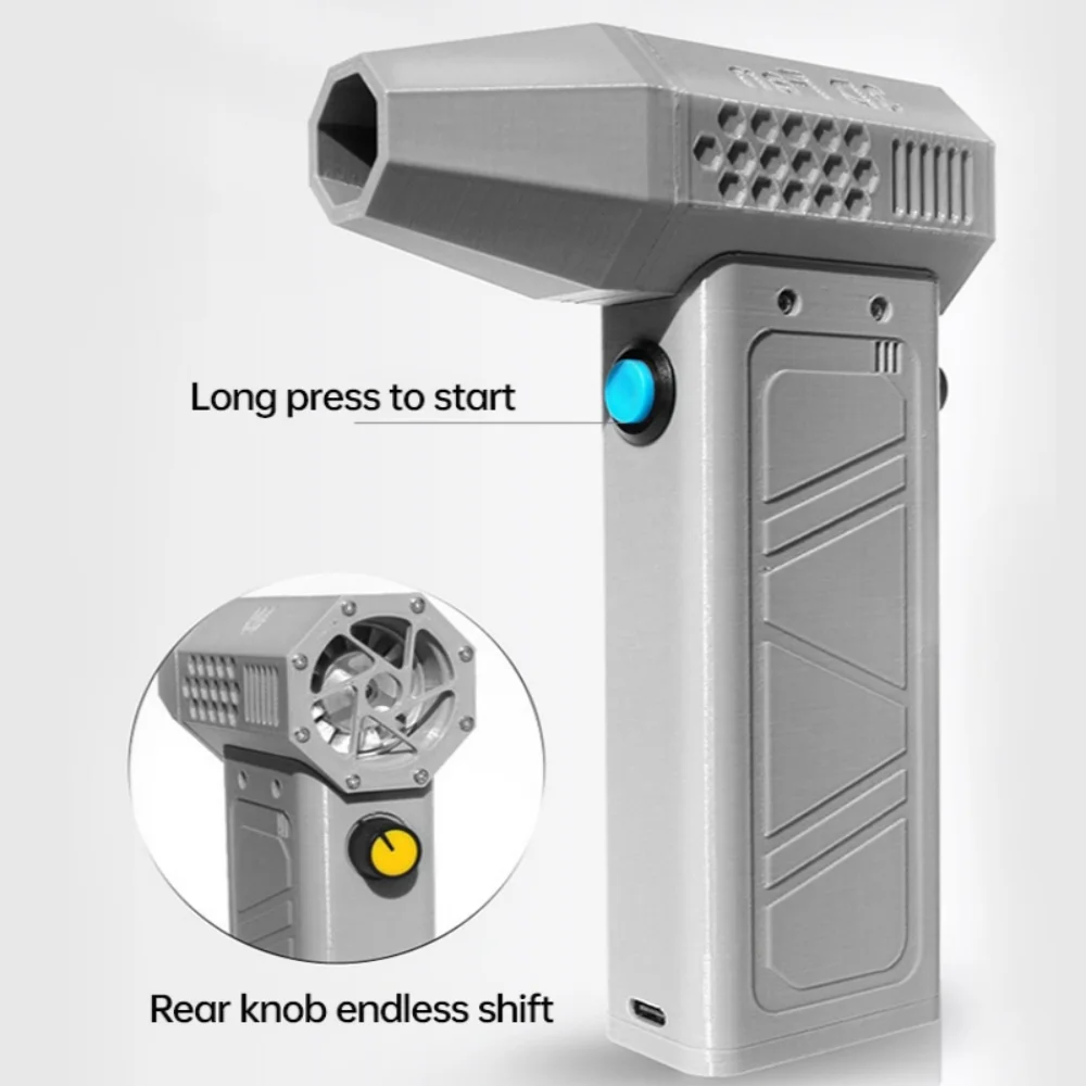 Imagem -04 - sem Fio Turbo Jet Air Blower Ventilador do Duto Industrial Motor sem Escova Bbq Air Gun 140000rpm Velocidade do Vento 62 m s