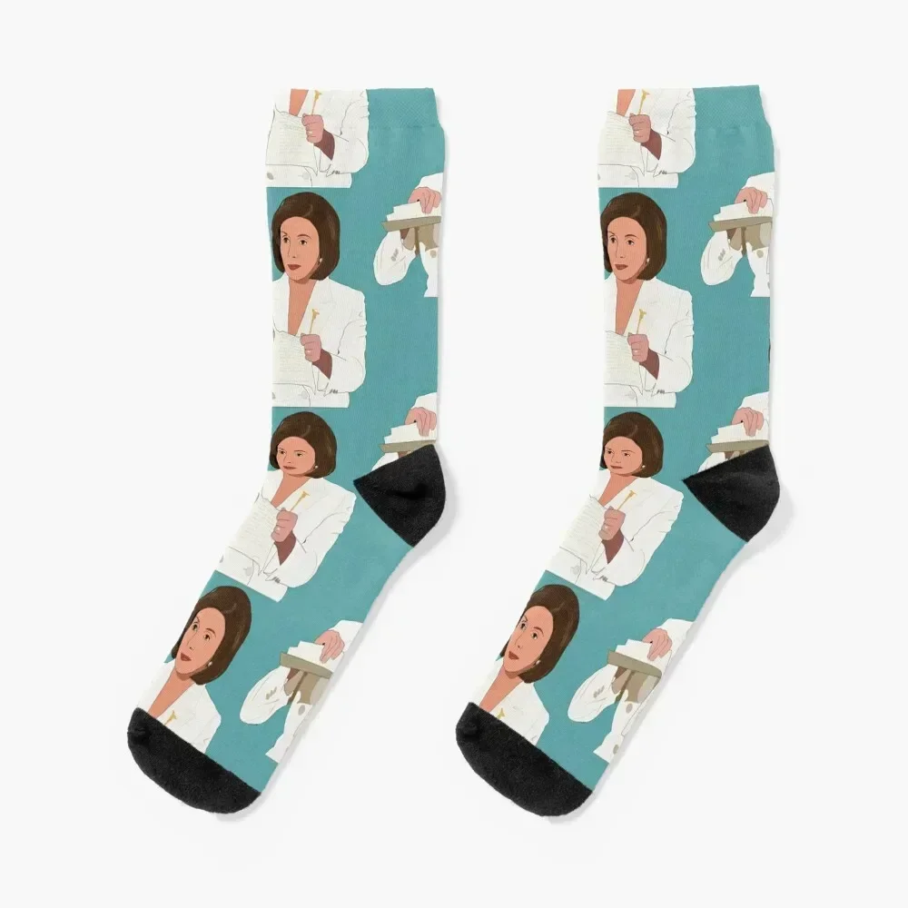 Nancy Pelosi Rip Socks man heated Stockings Socks For Women Men's