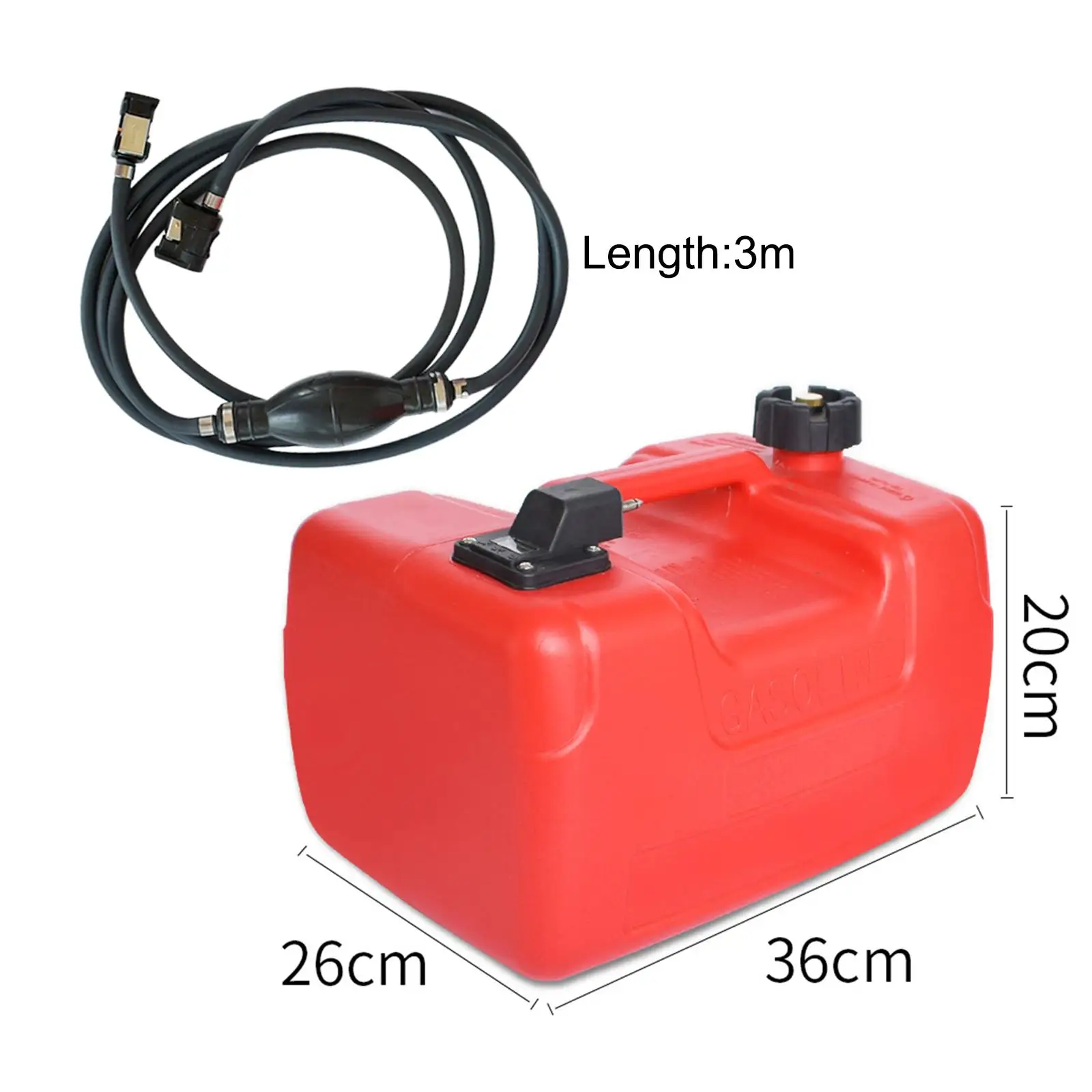 Peças de motor de barco de tanque de combustível de barco marinho portátil 12L substituição resistente ao desgaste