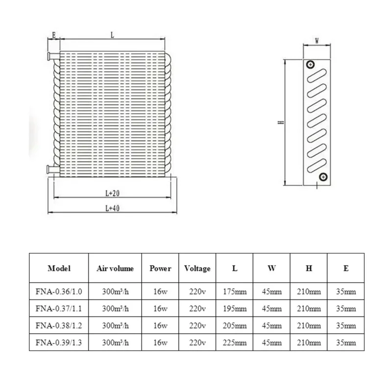 Water Cooling Aluminum Sink Fin Radiators Radiator Freezer Condenser Refrigeration System 360-390W