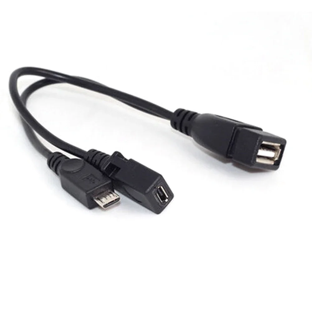1 to 2 Usb Port Terminal Adapter Micro USB to USB 2.0 OTG Cable with Micro USB Power For Fire Tv Fire Stick Tablet PC Smartphone