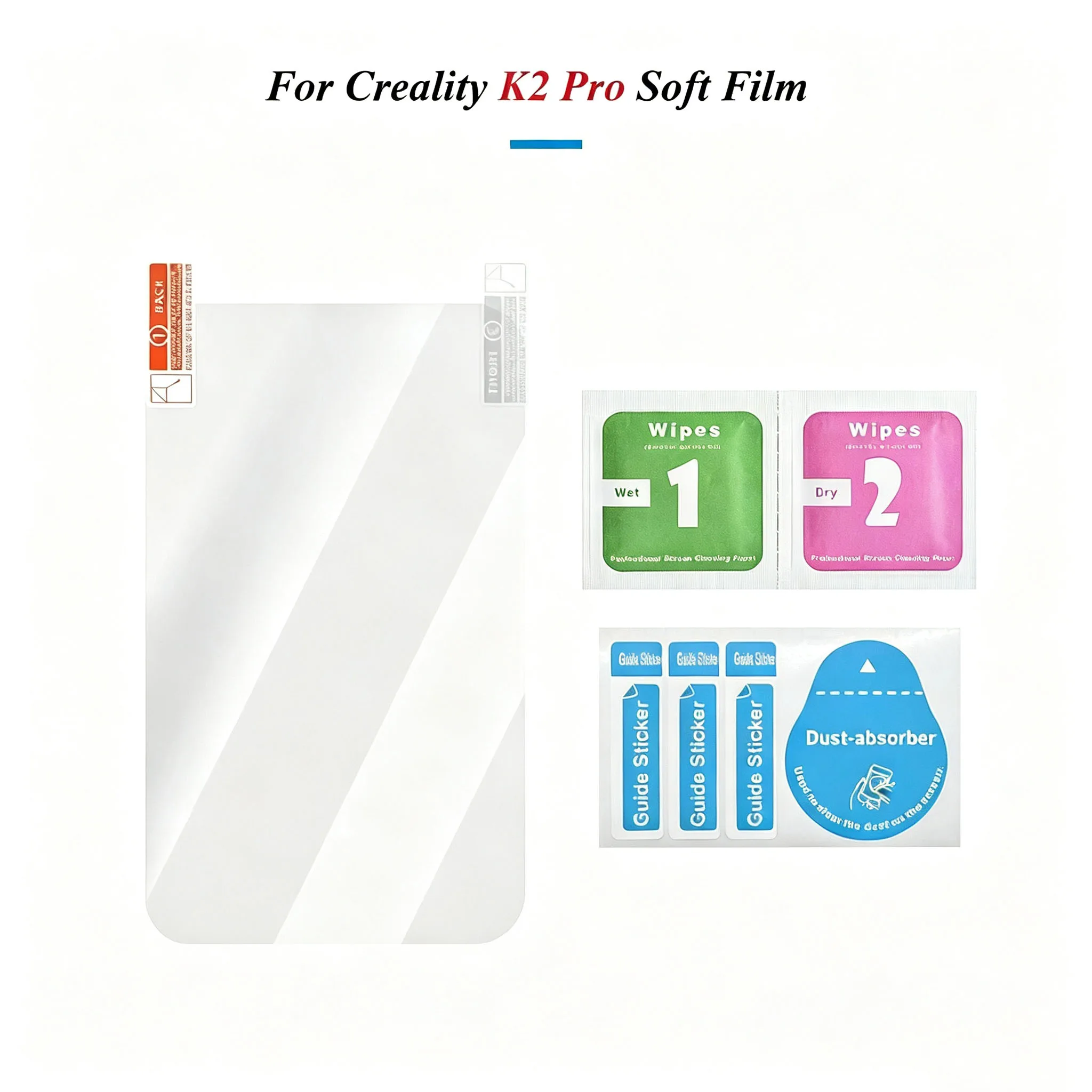 Creality K2 Pro Display Screen Soft Protector, Ultra Clear Transparent Protective Film Printing Machine Parts