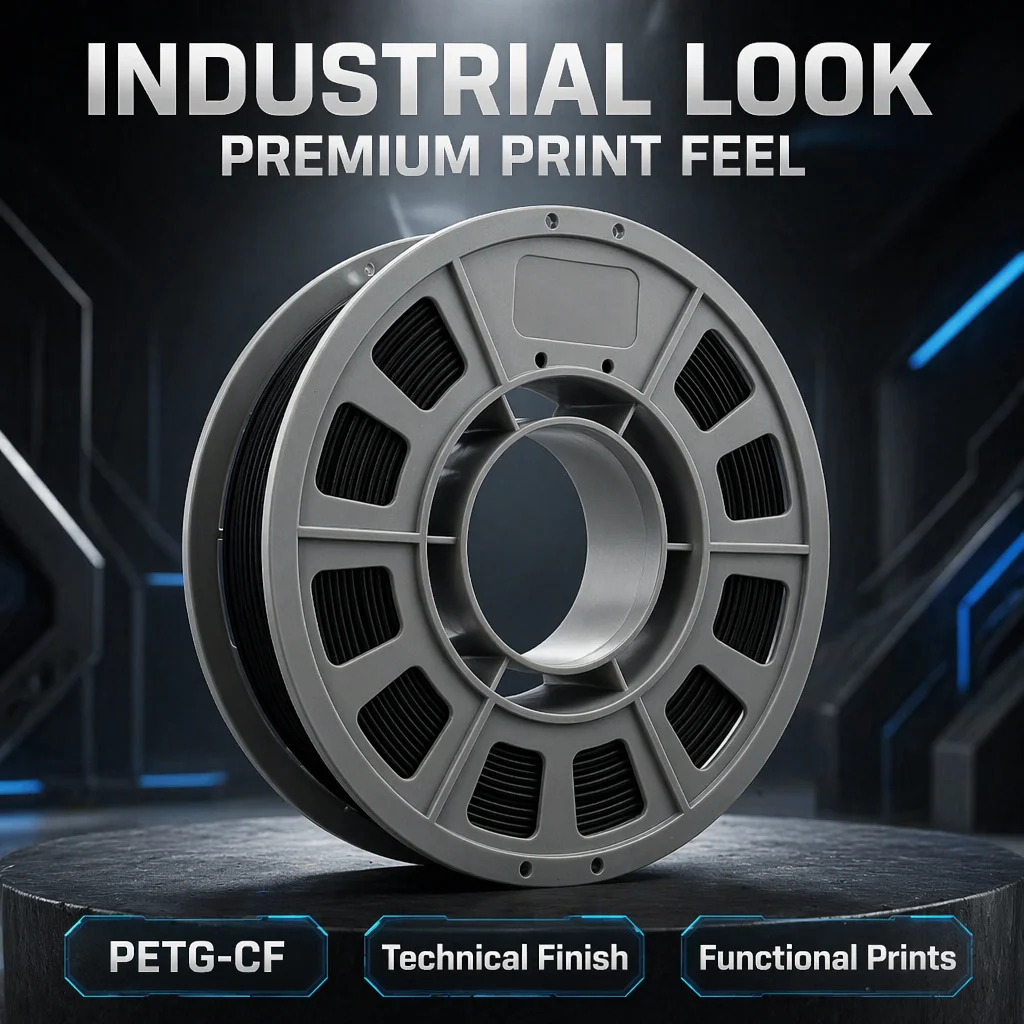 PETG-CF 3D Printer Filament Carbon Fiber Reinforced 1.75mm 300g Compact Spool High Strength Industrial Grade 3D Printing Material view 2