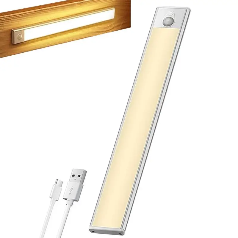 LED Motion Sensor Light Magnetic LED Under Cabinet Light Ultrathin Stick-On Light Indoor Light For Stairs Basements