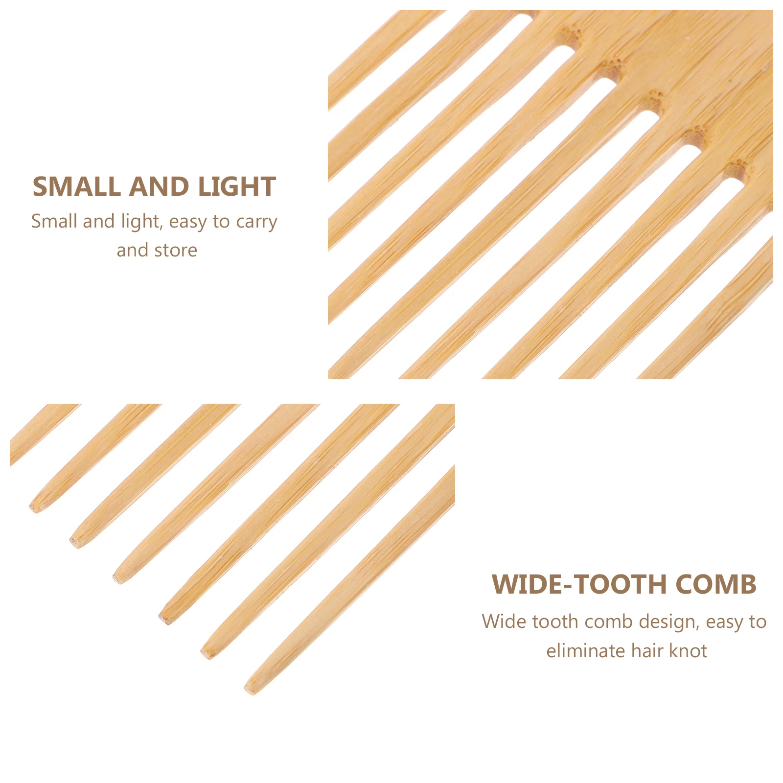 

2pcs Wide Bamboo Comb for Men Hair Styling Oil Durable Salon Travel Haircut Styling Combs Grooming Accessories
