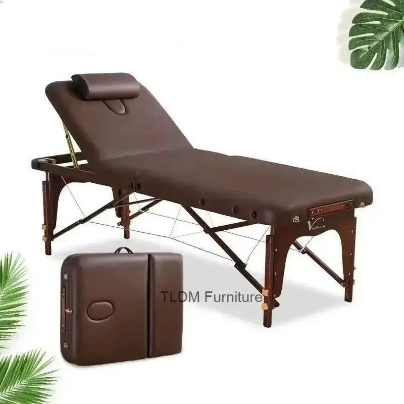 

Furniture Massage Salon Folding Speciality Commercial Table Beauty Tattoo Bed Portable Spa Nordic Salon Wooden Massage Beds f l