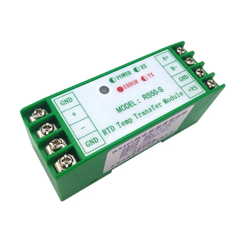 

Industrial grade PT100/1000 temperature transmitter module RS485 communication isolation anti-interference high-precision RS50S