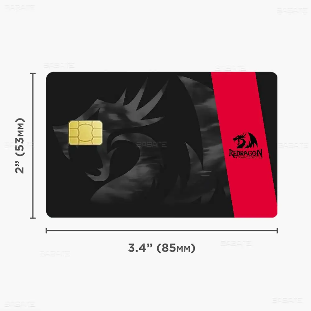 R-Redragon Game Anime Sticker Film Skin Cover Case for Small Large No Chip Debit Credit Card Front Side