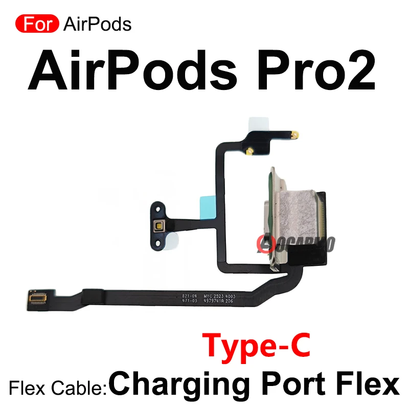 1 Uds. Cable flexible de conexión de puerto de carga de auriculares para AirPods Pro2 piezas de repuesto de reparación