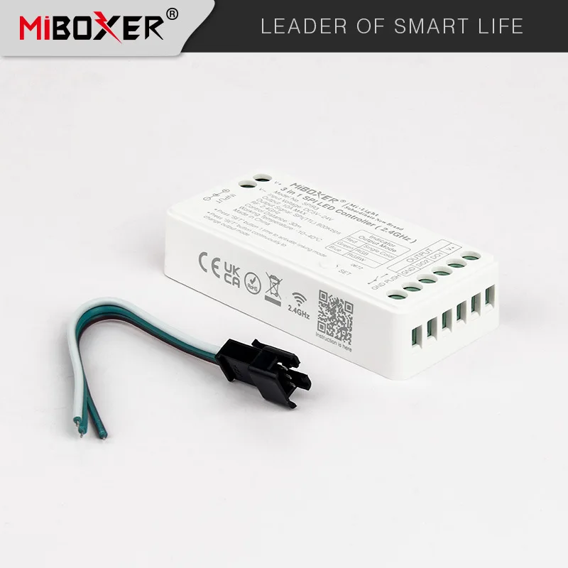 Miboxer 3 in 1 ( Single color+RGB+RGBW ) SPI LED Controller B6 2.4G SPI Panel Remote for WS2811 WS2812 WS2815 LED strip