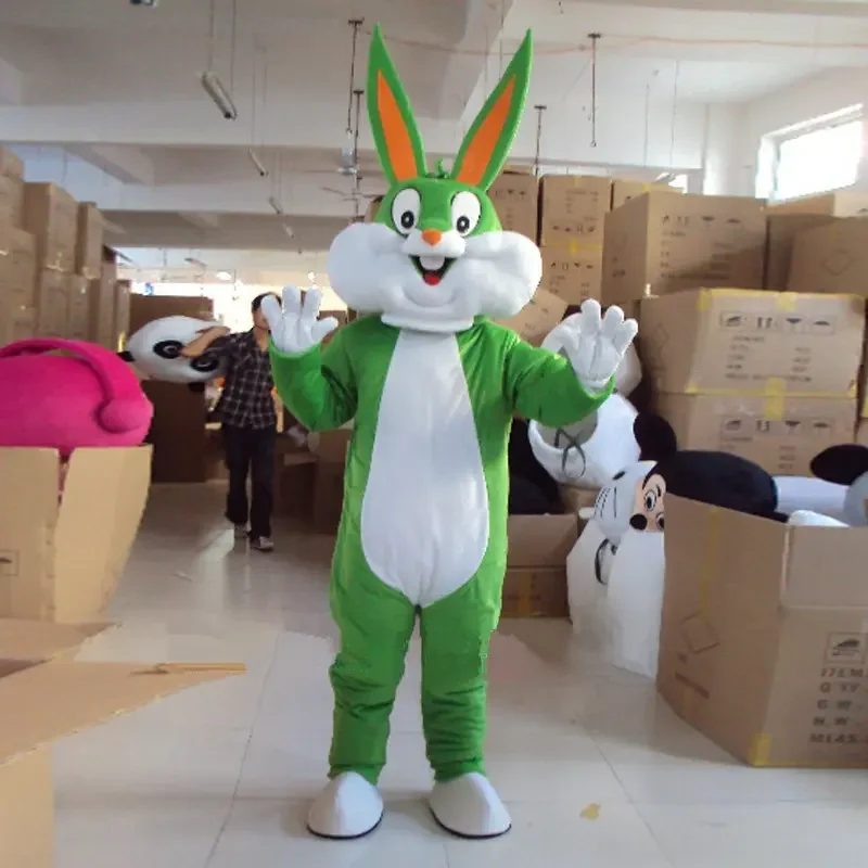 2028 High Quality Best Selling Soft Plush Fabric Funny Rabbit Costumes Grey bunny Costumes Mascot for adult