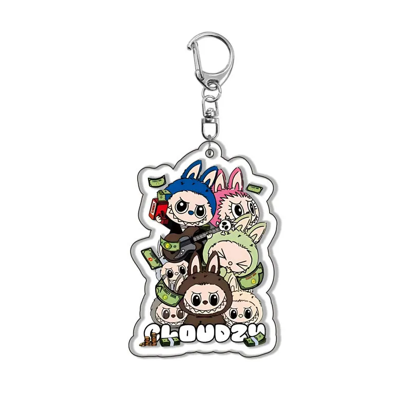 The Monsters Labubu Little Sheep Cosplay Key Chain Cartoon Pendant Christmas Gift
