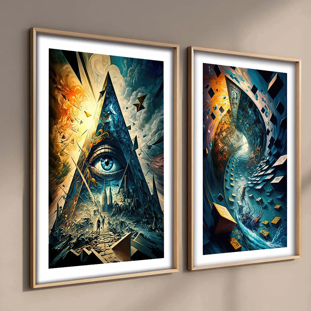 Diamond Painting Eye of Providence Abstract Punk Surrealism The Dream River 5D DIY Mosaic Diamond Embroidery Cross Stitch Y1381