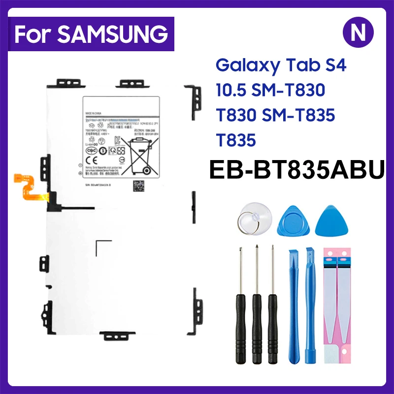 For Samsung Replacement Battery EB-BT835ABU For Samsung Galaxy Tab S4 10.5 SM-T830 T830 SM-T835 T835 Tablet Battery 7300mAh