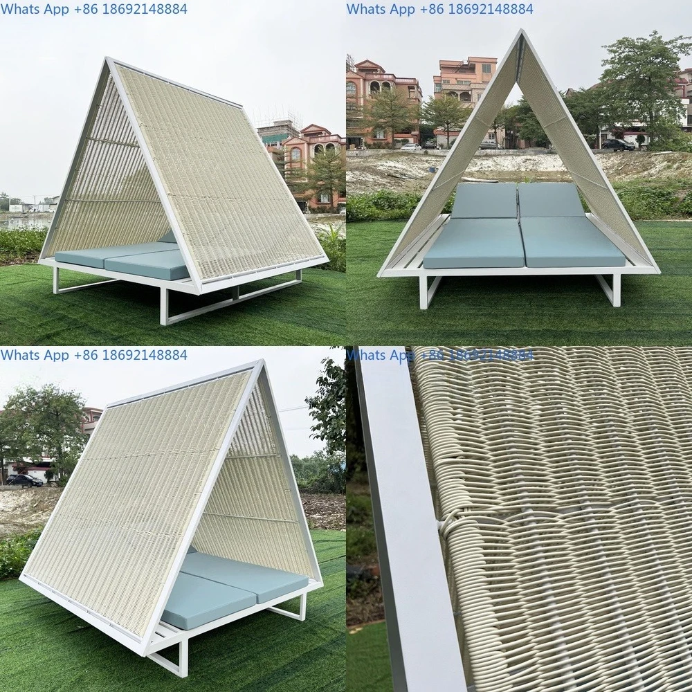 

Outdoor Pool Lounge Sofa Waterproof Sunproof Patio Chair Wicker Double Chaise for Garden and Scenic Area