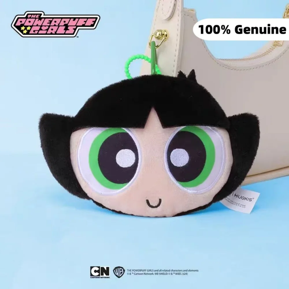 Genuine The Powerpuff Girls Plush Coin Purse Kawaii Blossom Bubbles Buttercup Cartoon Portable Earbuds Lipstick Storage Bag Gift