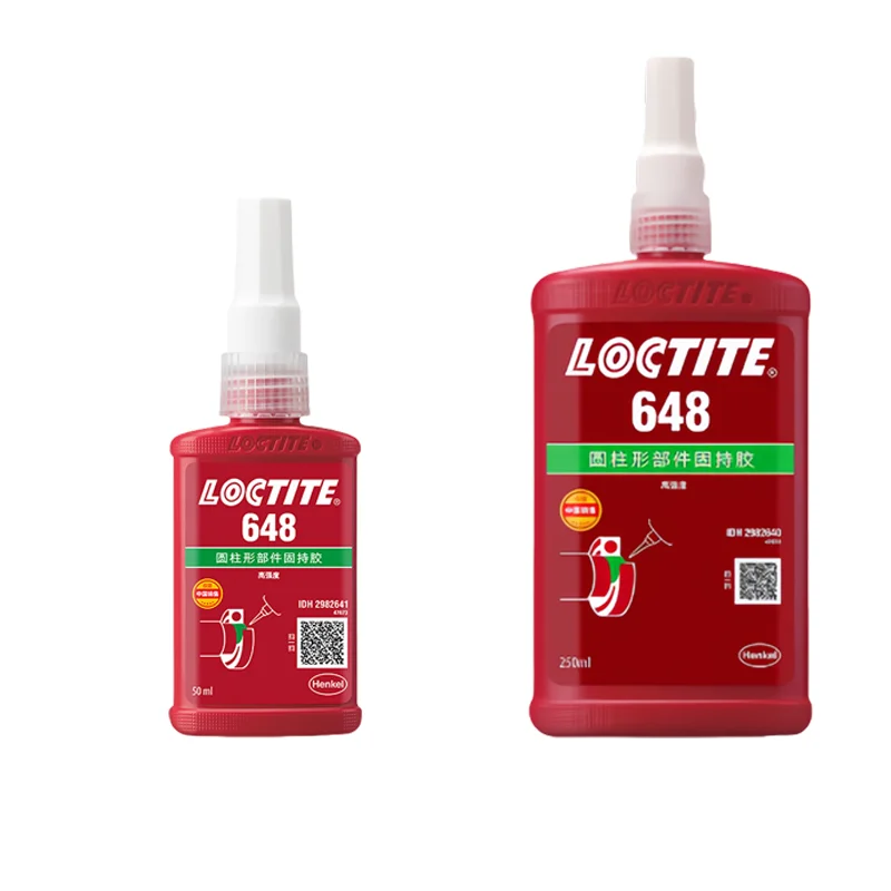 100% الأصلي لوكتايت 648 الاحتفاظ مركب الفلورسنت اللاهوائية مانع التسرب عالية القوة Threadlocker 50 مللي/250 مللي