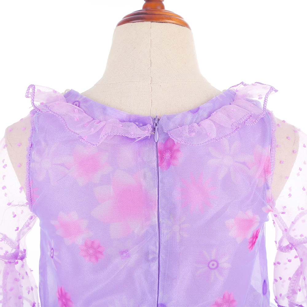 Purple Princess Costumes Cosplay Dress Isabella Charm for Girls Carnival Christmas Birthday Party Dress