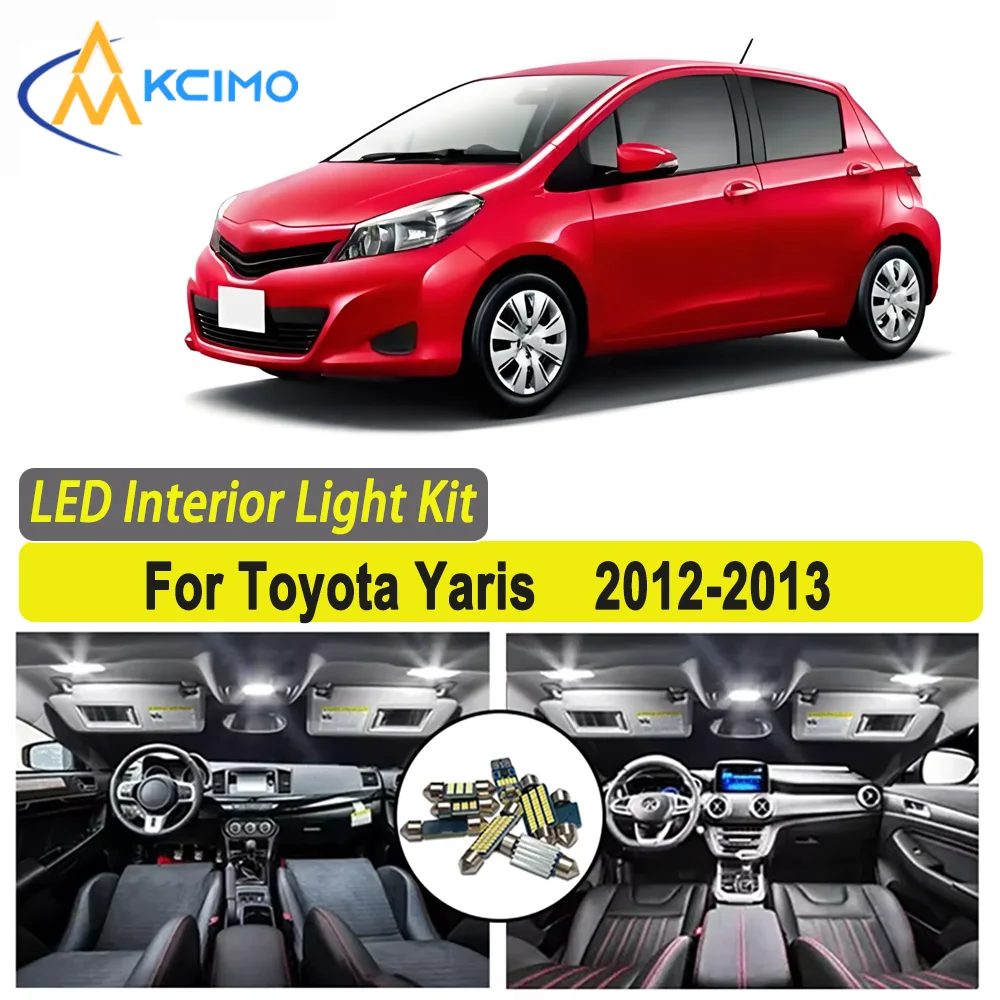 

Kcimo LED для Toyota Yaris (2012-2013) Премиум Яркий светодиодный внутренний купол Карта багажника Комплект автомобильных светодиодных ламп Новый автомобильный светодиод Canbus