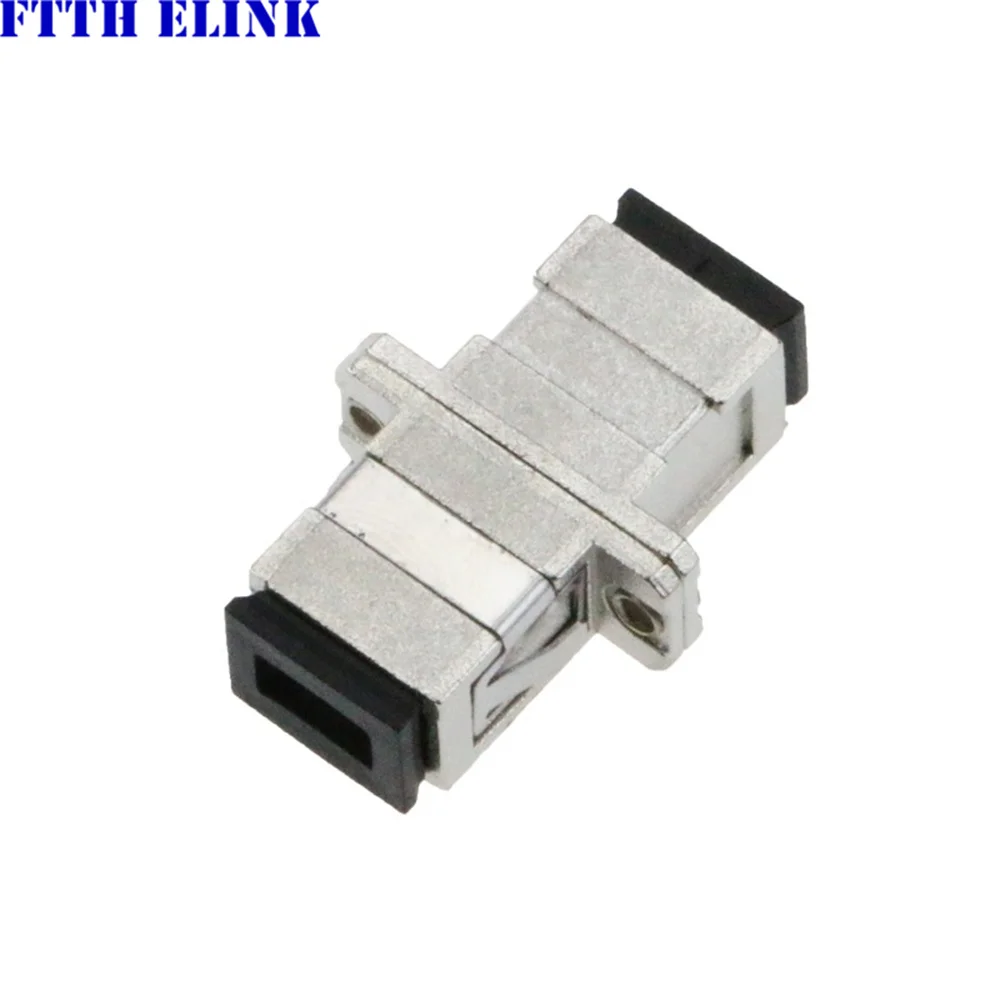 SC 광섬유 어댑터 SM MM Simplex OM3 OM4 OM5 SCAPC 금속 플라스틱 광섬유 커플러 커넥터 SC-SC FTTHELINK 100 개