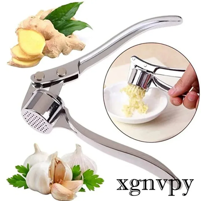 xgnvpy Spremiaglio in acciaio inossidabile Utensile da cucina Frantoio portatile Spremiagrumi per zenzero Masher Tritacarne Efficiente aiuto di cottura