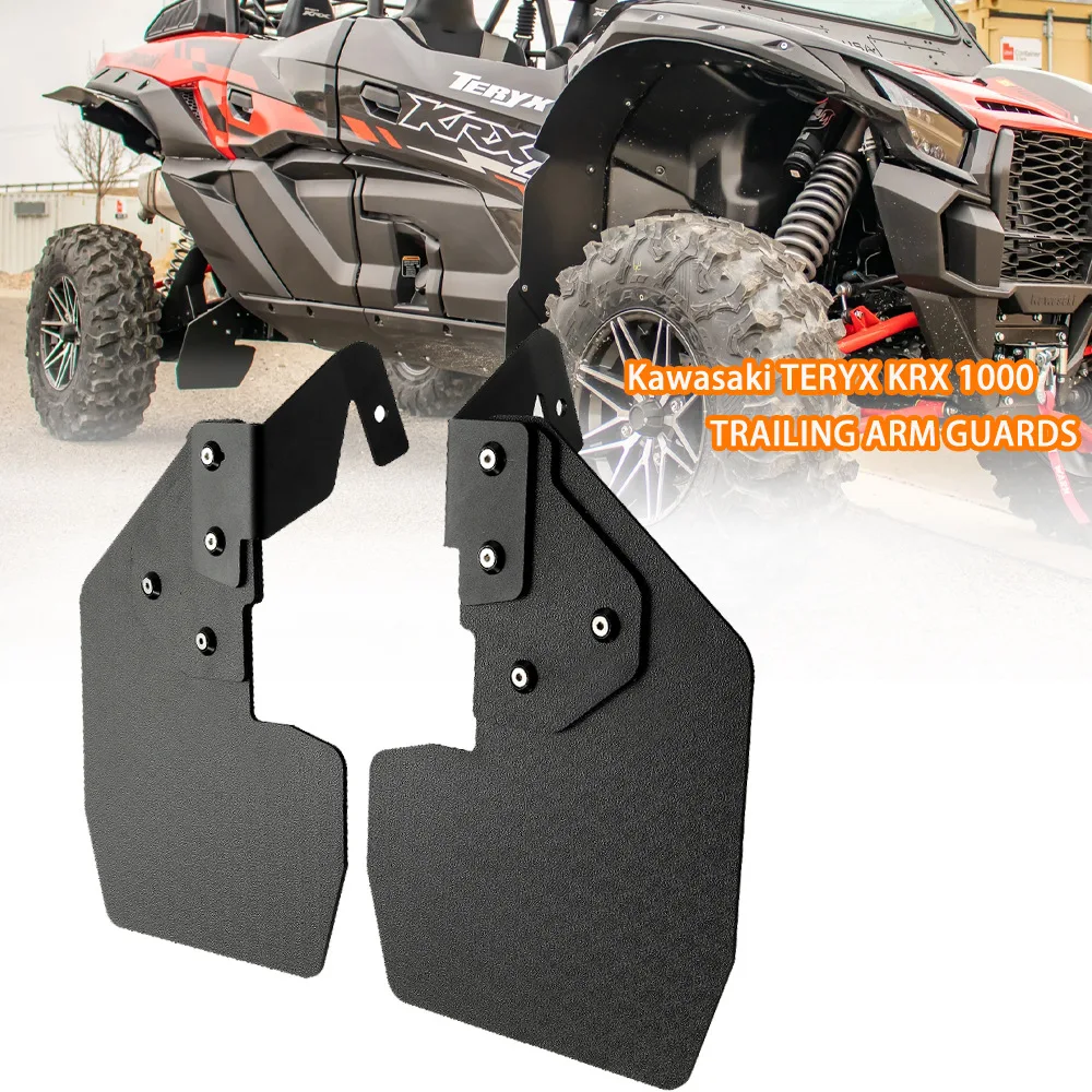 

2Pieces Black Rear Mudguard Mudflaps for Kawasaki TERYX KRX 1000 Exterior Parts Mudflaps Flaps， Durable Off-Road Protection